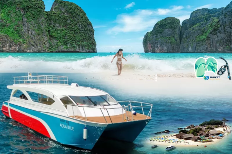 Phi Phi + Maya Bay + Khai Islands Deluxe Tour by Catamaran